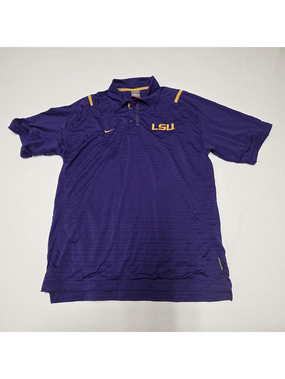 Vintage Nike LSU Tigers Embroidered Polo Short Sleeve Shirt, Men's M